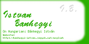 istvan banhegyi business card